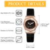 Octagonal PU Leather Waterproof Casual Arabic Stylish Sparkling Stainless Steel Analog Display Quartz Watch A Great Gift for and Day Women's Watch