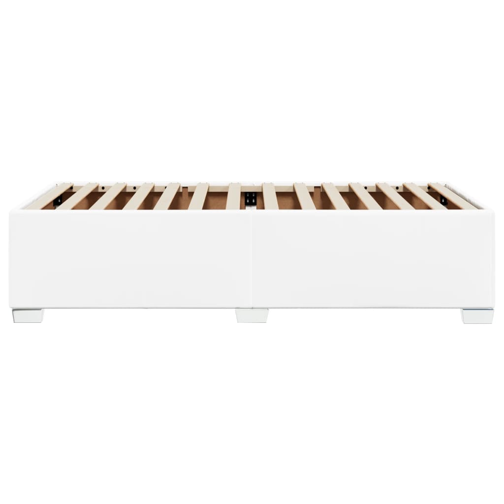 White Bed Frame 80 x 200 cm Faux Leather