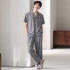 Pajamas Men's Summer Modal Short Sleeve Trousers Thin Teen 1011 New Summer Large Size Loungewear Set