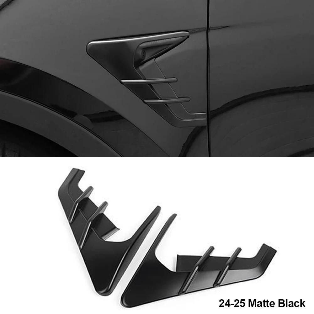 2 Adet Araba Yan Kamera Koruma Kapakları Kiti Dekorasyon Çıkartması Araba Modifikasyon Aksesuarları Tesla Model 3 Moel Y 2020-2025 için