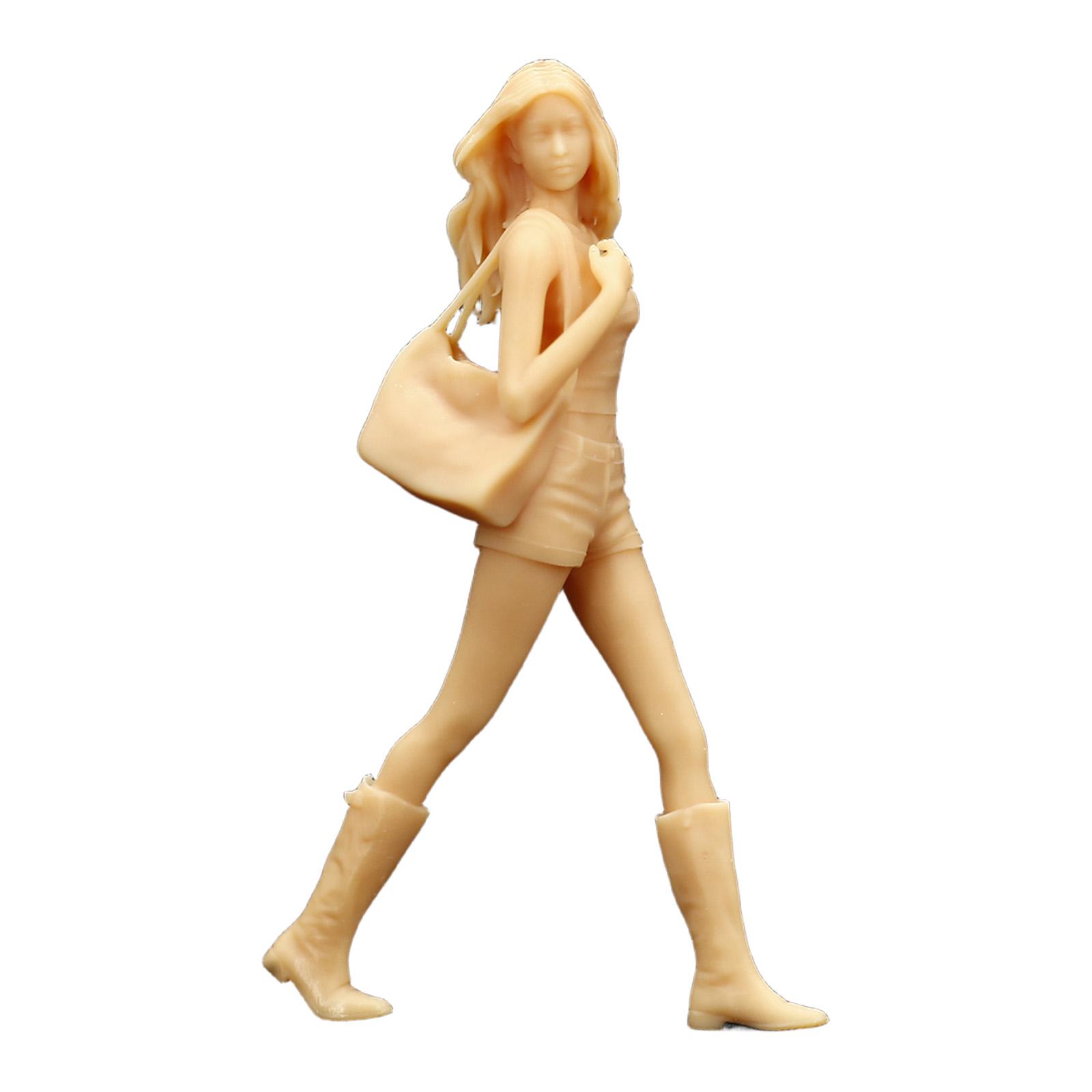 

1:64 Scale Miniature Girl Figure Tiny People Model Sturdy Realistic for Diorama Model Trains Architectural Accessories Layout