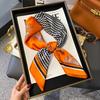New silk scarf women's fashion versatile high-end small square scarf Korean version neck protection scarf spring and autumn retro scarf tied bag