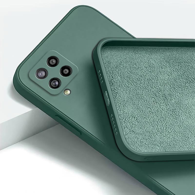 Luxuriöse quadratische Flüssigsilikonhüllen für Samsung Galaxy M40s M32 M42 5G Kameraschutz 360 Grad Stoßfeste weiche Mobiltelefonabdeckungen