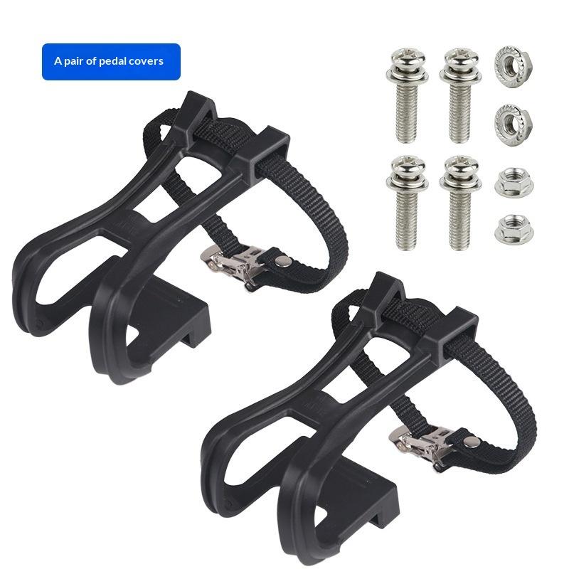 1 Pair Bicycle Pedal Toe Clip Straps Adjustable Anti-Slip Durable Foot Belts for Fixie BMX Road Bike Outdoor Cycling
