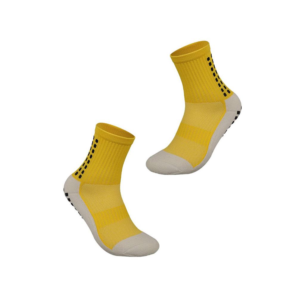

1 Pair Man Socks Thickened Middle Nonslip Comfortable Camping Training Hosiery Basketball Sports Football Cycling Tube yellow