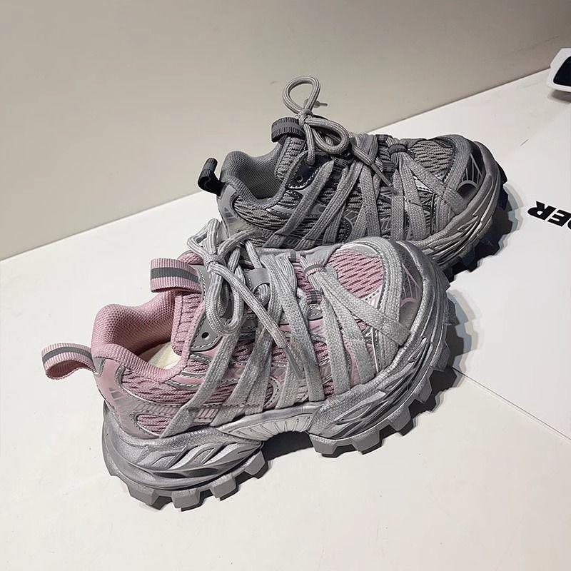 Children's sports popular dad shoes early spring new cross-strap boys and girls middle-aged and older children parent-child old sports shoes