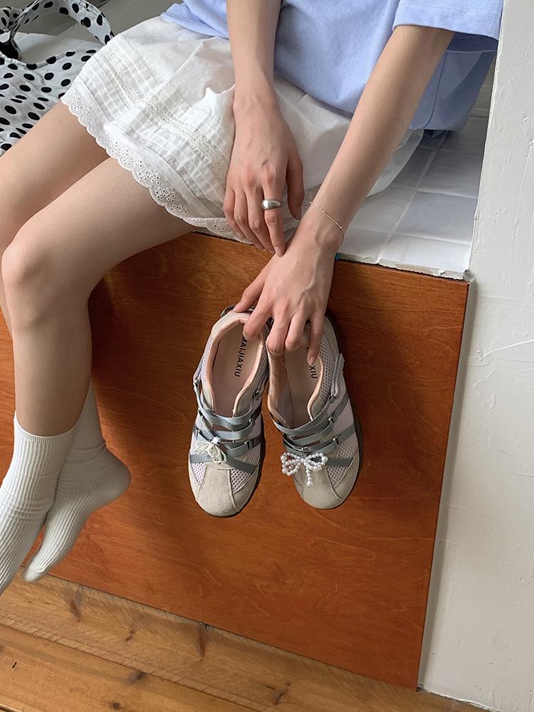 Women's Breathable Slip-On Flats Mary Jane Parker Round Shallow Cut Casual Sports Shoes For Women Outdoor High Quality Fashion