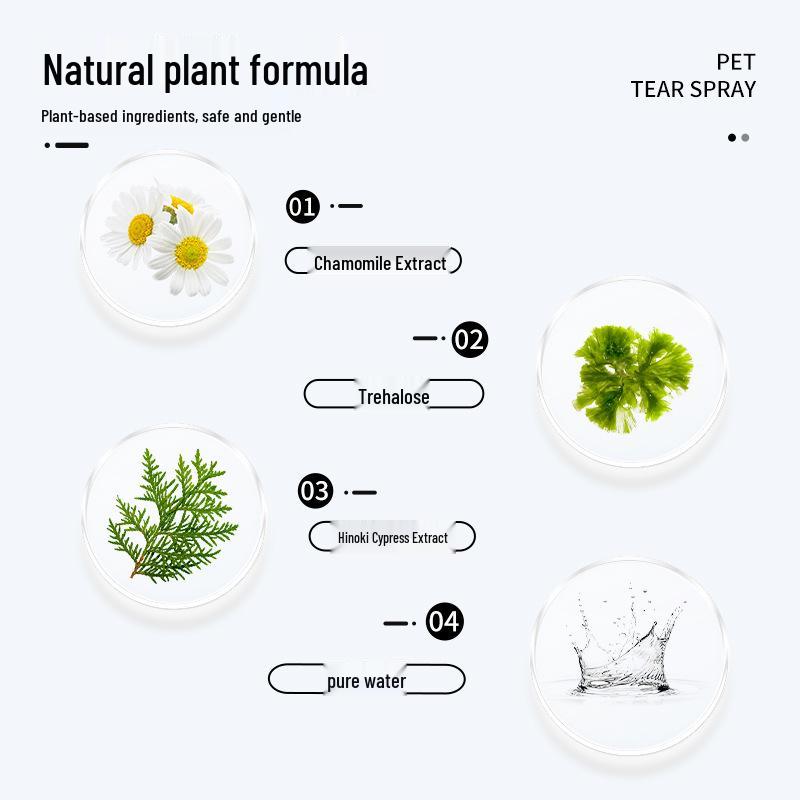 Universal Tear Stain & Odor Remover Spray for Pets - No-Rinse Deodorizing Solution