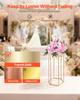Wedding Flower Stand, 10PCS 60cm Column Flower Stand, Floral Stands with Acrylic Laminate, Hexagonal Cubic Floral Display Rack for Wedding, Party,