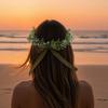 Bridal Flower Crown Fairy Style Flower Crown Artificial Flowers Eucalyptus Leaf Chaplet Head Wreath for Weddings Beach Vacation Photo Props