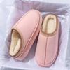 Autumn and winter plush cotton slippers indoor home soft bottom non-slip warm couple plush lace cotton slippers
