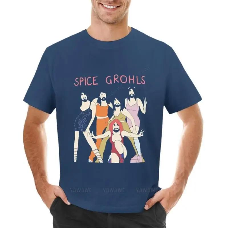 Cotton Men T-shirt Spice Grohls T-Shirt Boys Funny T Shirt Tees Sweafunny for Men New Black Tshirt for Boys