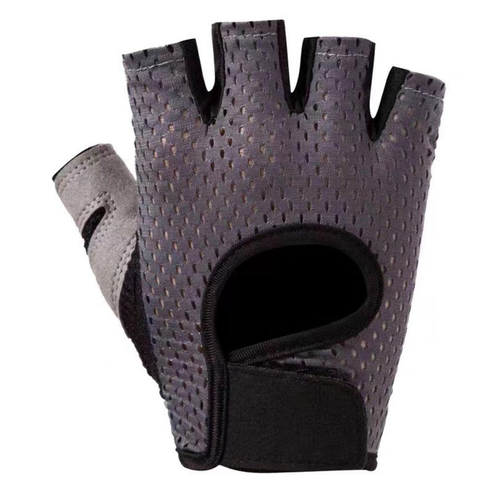 Non-Slip Half Finger Workout Gloves Curved Open Back Cycling Motorcycle Gloves  Outdoor