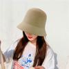 New Summer Foldable Bucket Hats For Women Girls Elegant Solid Color Breathable Straw Hat Outdoor Holiday Beach Visor Panama Caps