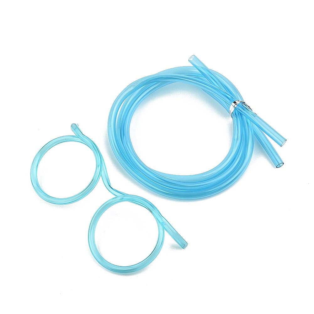 

1x трубочка для очков, креативные трубочки для очков и бороды, сумасшедшие забавные пластиковые художественные трубочки из высококачественных материалов синий