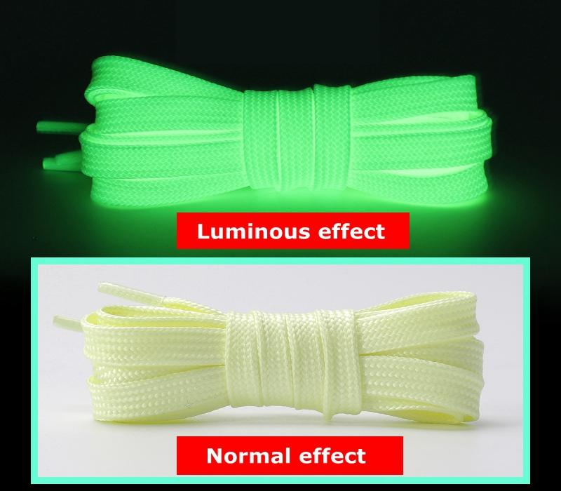 Luminous Shoelaces Athletic Sport Flat Canvas Shoe Laces Glow In The Dark Night Color Fluorescent Shoelace Shoe Accessories