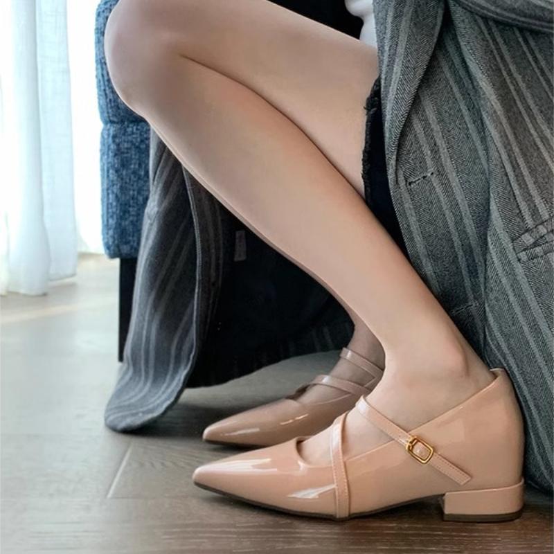 Fashion Pointed Toe Marie Janes Women Sandals Naked High Heels Shoes Woman 2025 Trend Pumps Elegant Dress Summer Shallow Sandalias Mujer