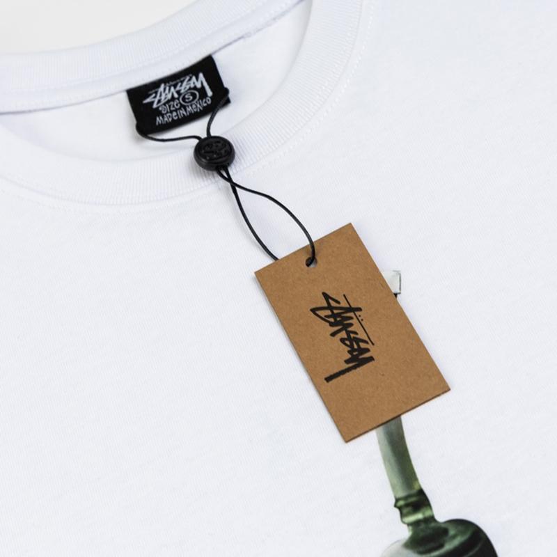 Stussy 2025 Sommer Neues hochwertiges Rundhals-T-Shirt aus Baumwolle für Männer und Frauen mit Öltank-Musterdruck Paar-T-Shirt