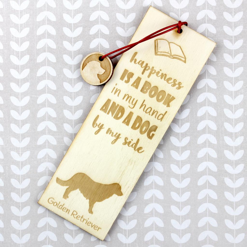 Golden Retriever - Dog Bookmark, Personalized Bookmark, Dog Gadget for Art-Dog Brand Readers