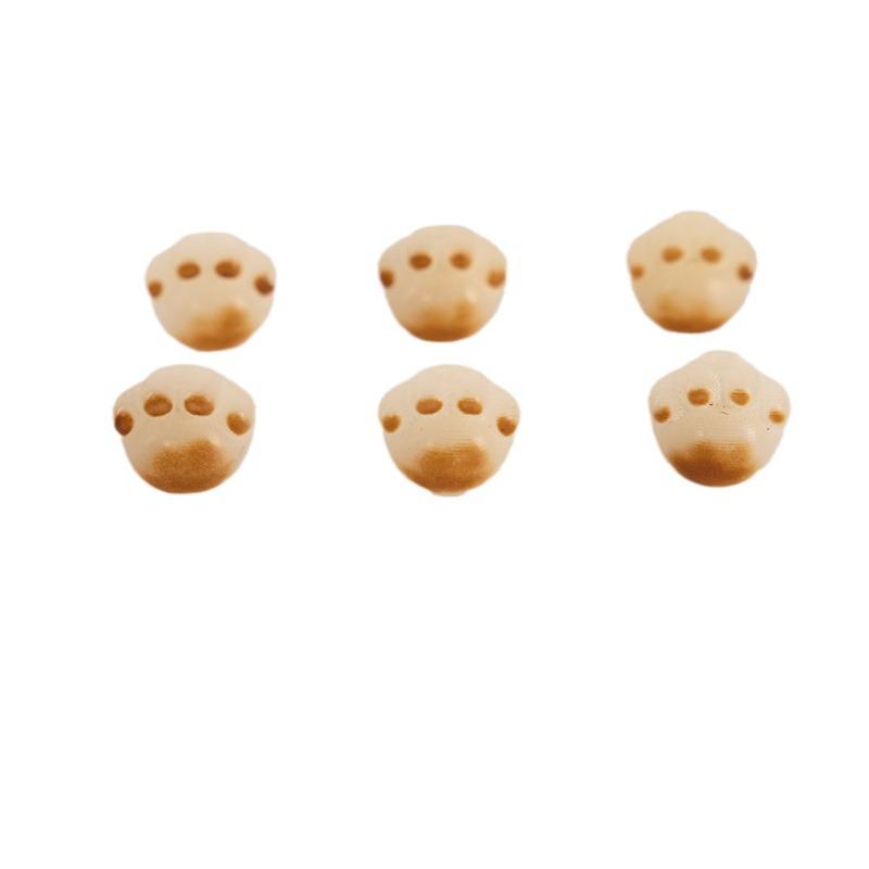 Charcoal Burned Bodhi Root Cat Paw Bracelet & Lucky Cat Phone Chain DIY Jewelry Accessories, 13mm Loose Beads