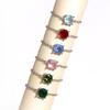 Adjustable Small Round CZ Zircon Rings For Women Gold Silver Color Link Chain Ring Fashion Jewelry for Party Anillos Mujer