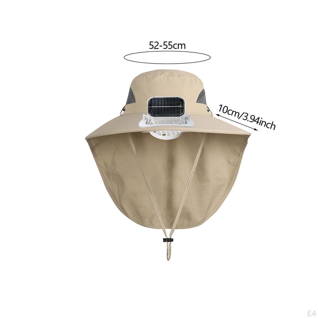 Children Outdoor Hat with Solar Fan Cooling Multifunctional Rechargeable for Sport Golf Hiking