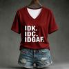 Women's Casual Letter Print Short Sleeve T-Shirt Top