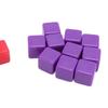 20PCS 16mm Blank Dice Set Plastic Multicolor DIY Cubes Six Sided Dices with Storage Bag for Board Games Red Purple