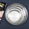 ZISIZ 304 Stainless Steel Round Korean BBQ Plate Set