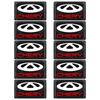 10Pcs Carbon Fiber Steering Wheel Car Logo Emblem 3D Stickers For BMW Mercedes benz Alfa Romeo Dodge Renault Mini Mazda Opel Toyota Ford Jeep Honda