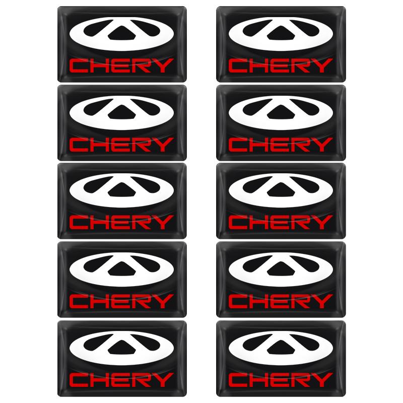 10Pcs Carbon Fiber Steering Wheel Car Logo Emblem 3D Stickers For BMW Mercedes benz Alfa Romeo Dodge Renault Mini Mazda Opel Toyota Ford Jeep Honda