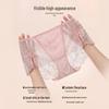 Ordifen Women's Sexy Lace Mid-Waist Antibacterial Mesh Briefs
