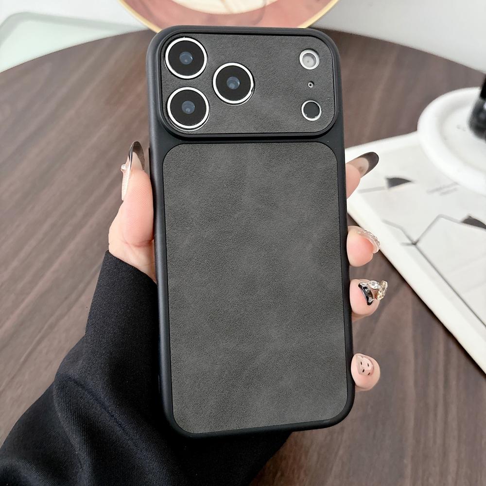 Luxury Leather Matte Phone Soft Case for iPhone 17 16 15 14 13 Pro 17Pro 16Pro 15Pro 14Pro 13Pro Max Plus Back Cover Shockproof