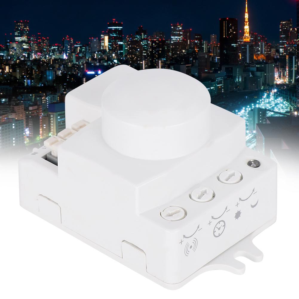 5.8GHz Smart Microwave Radar Sensor Light Switch Adjustable Knob Indoor Stairway Body Motion Detector