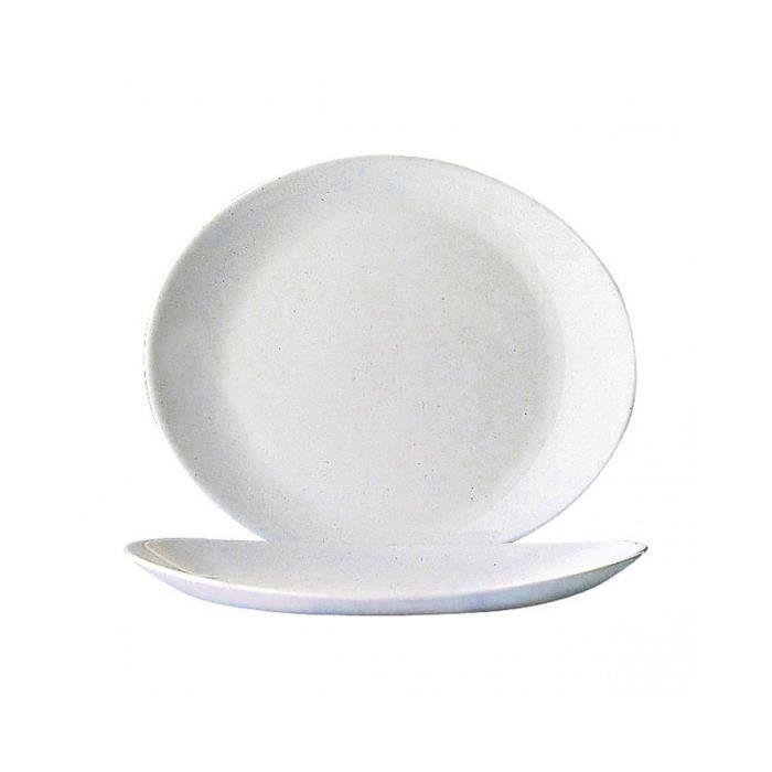 Assiette plate - Arcoroc - Blanc - Verre - Compatible lave-vaisselle - 1 pièce