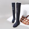 Academy New Fashion Denim Face Low Heel Square Heel 32-48 Size Paint Boots