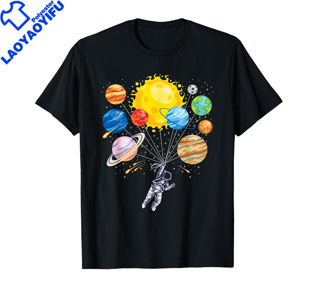 Solar System Colorful Space Planets Educational TShirt Unisex Unisex Short Sleeved Graphic T Shirts Crewneck Casual Funny Clothes