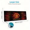 Manchester United F Custom Name Large Size Mouse Pad Large Gaming Table Cushion Non-slip Laptop Tablet Big Mousepad XXL Mat Mini PC Playmat With Lock 