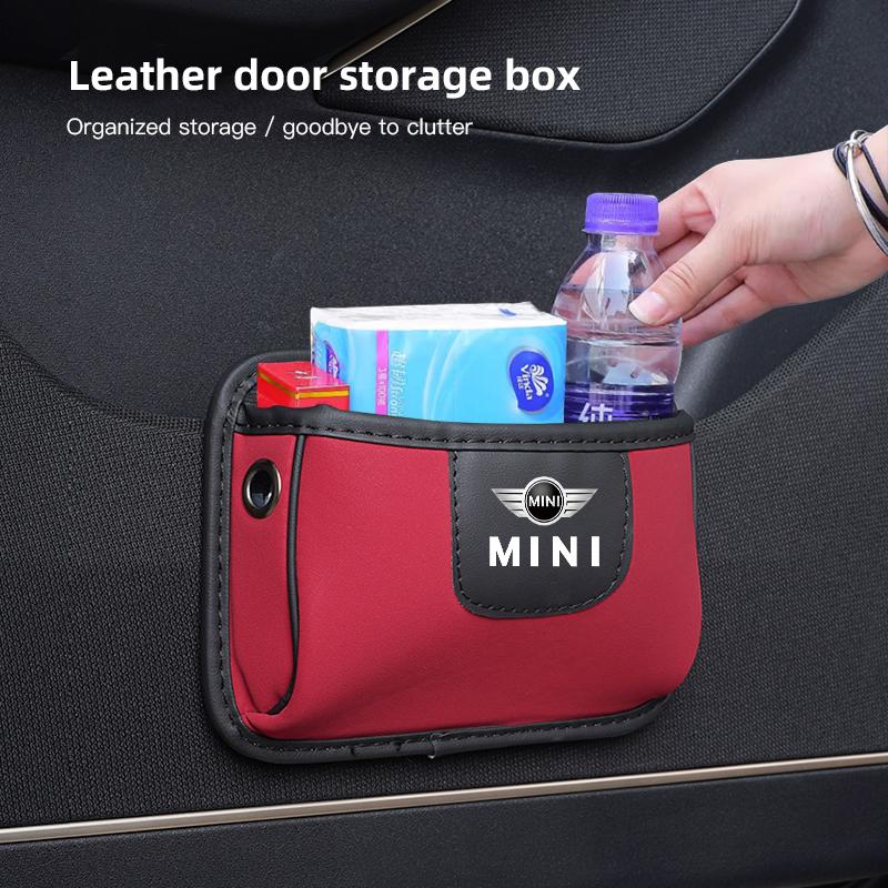 Auto Tür und Sitzlehne Leder Aufbewahrungsbox Sortiertasche Für MINI Cooper R56 F56 R50 JCW Cabrio Aceman Countryman Clubman Roadster