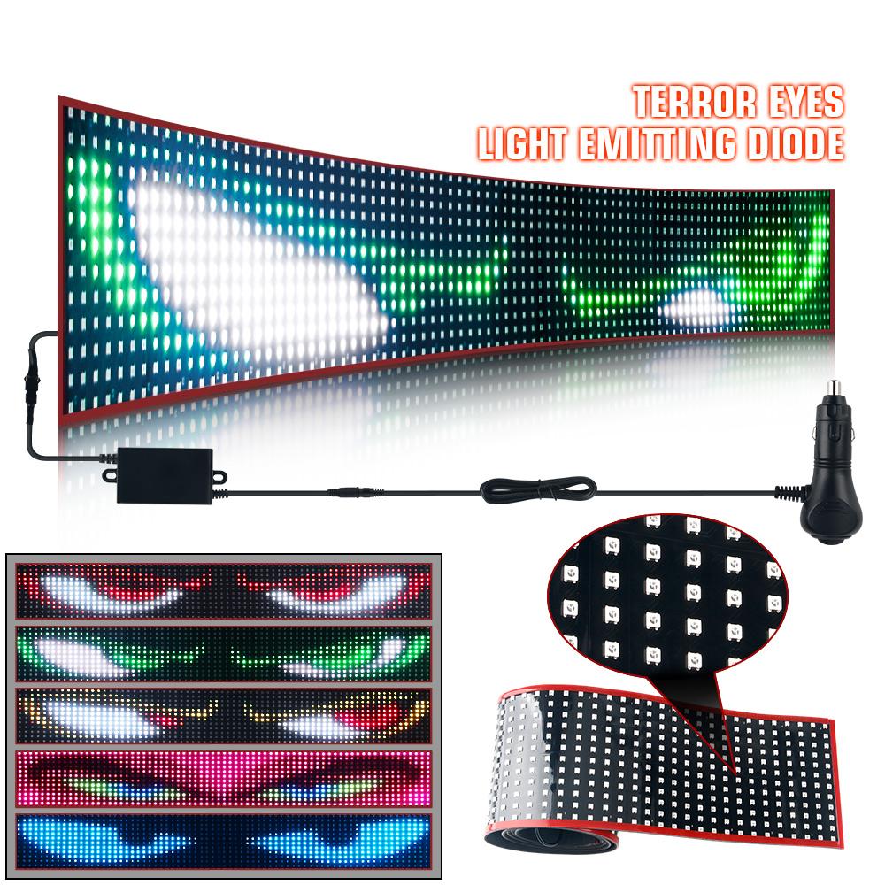 Devil's Eye LED Truck Sign Remote Control Scrolling Animation LED Matrix Pixel PanelLED Display Light for Car Truck Windshield