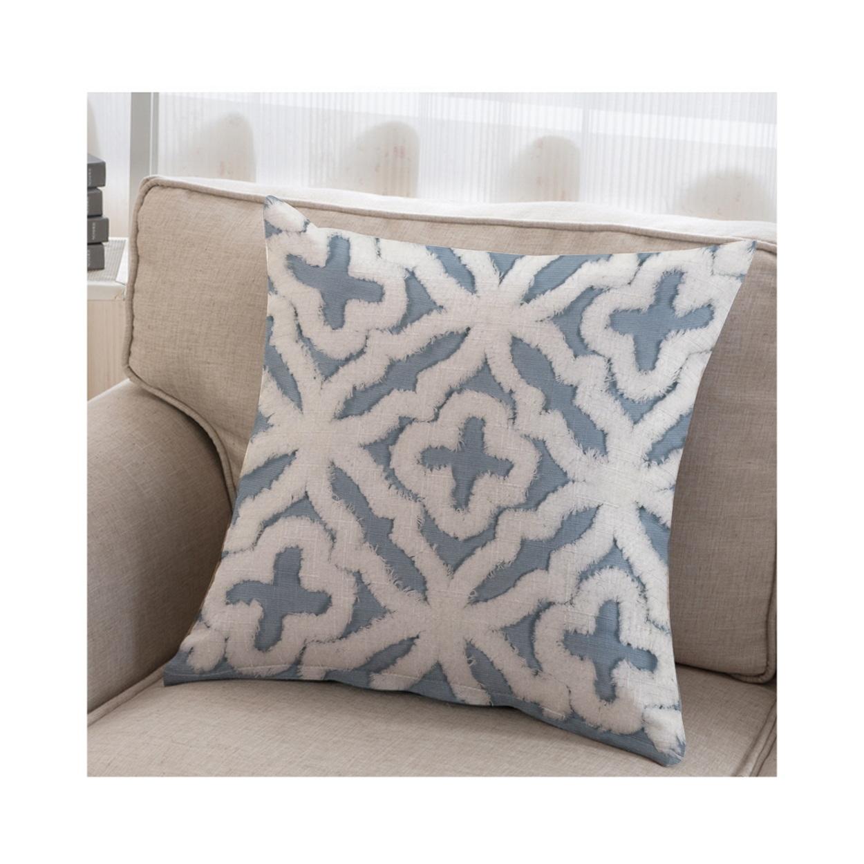 OWENIE Square Custom Stain Resistant 100% Polyester Cushion Covers & Throw Pillows Boho Tufting Design for Home & Hotel Decor 18in x 18in
