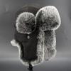 Winter Bomber Hats for Men, Ear Flap Pu Leather Faux Fur Trapper Hat, Ideal Choice for Gifts