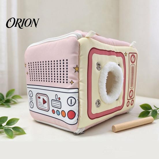 Hanging Bird House TV?Shaped Nest, Plush Warm Parrot Cave Bed, Winter Sleeping Tent Hut for Budgies Cockatiels Small Parrots Cage Decoration