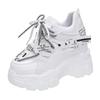 Fashion 9CM Autumn Women's Casual Sports Shoes High Platform Lacu-up Shoes Comfortable Women's Chunky Sneakers Breathable Outdoor Shoes