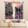 2 pcs   filtering curtains (excluding rods   non-movable   without batteries) Vintage River Valley Horse Dusk for use in bedrooms