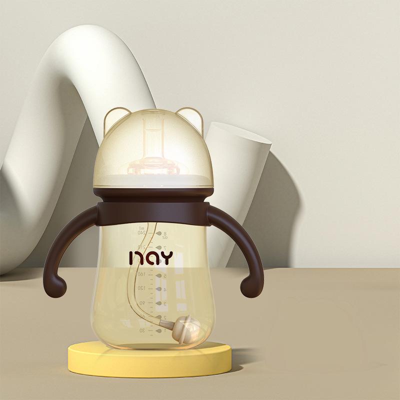 

Антибактеріальна дитяча чашка-поїльник з наносріблом - Широка горловина, Захист від кольок, Захист від задухи, з ручкою