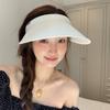 Textured Headband Type Empty Top Sunscreen Hat Women'S Summer Outdoor Breathable Big Brim Vinyl Uv Protection Sun Hat