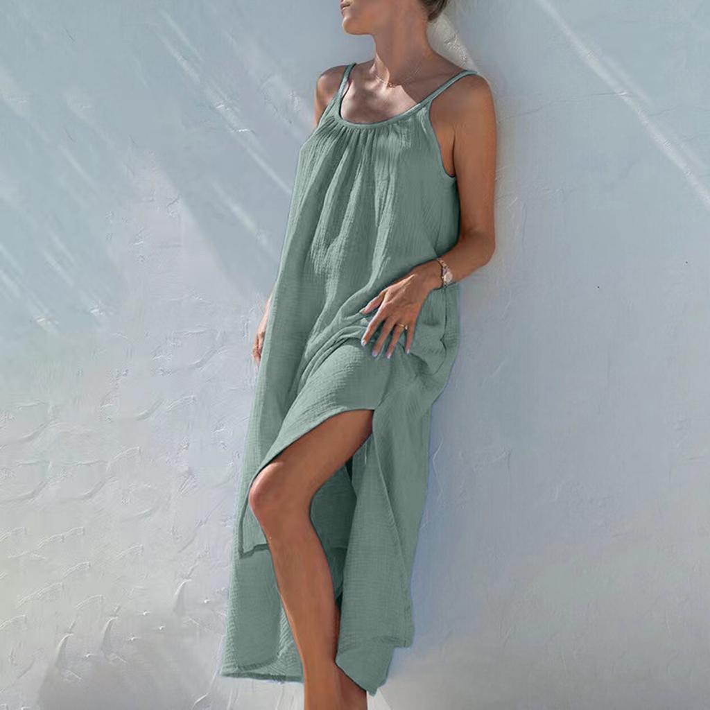 Women's  Backless Dress With Adjustable Straps Backless Casual Dress