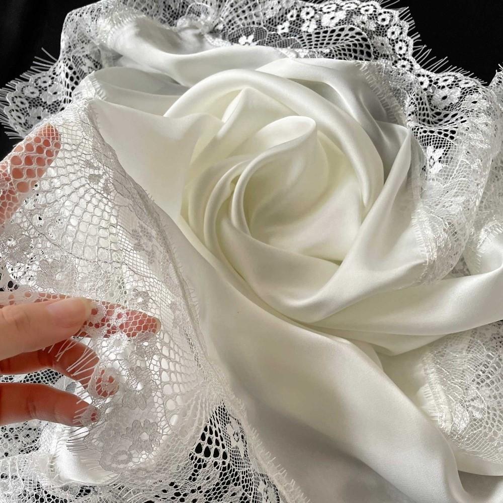 Lace Trim Shawls Solid Color Wraps Fashion Square Scarf Beach