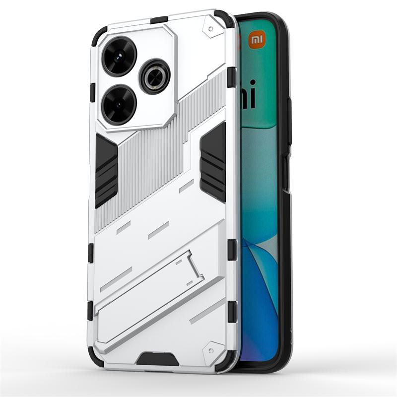 Phone Holder Case For Xiaomi Poco M6 4G Case Bumper Anti-knock Armor Full Back Cover For Poco M6 Case For Poco M6 4G 6.79 inch
